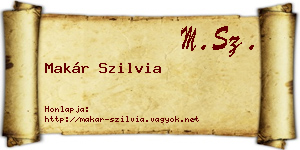 Makár Szilvia névjegykártya