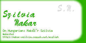 szilvia makar business card